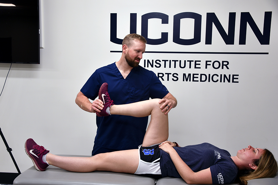 check joint movement during a physical exam