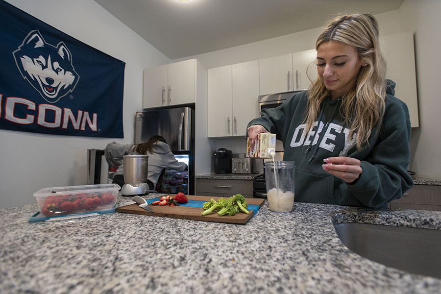 preparing a meal